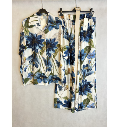 COMPLETO CAMICIA E PANTALONE FIORI