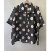 CAMICIA FANTASIA POIS, TINTA UNITA, TAGLIO A SCATOLA
