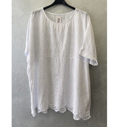 BLUSA IN SANGALL, TAGLIO A SCATOLA