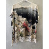 BLUSA STAMPA SANTORINI FONDO BIANCO