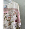 BLUSA STAMPA SANTORINI FONDO BIANCO