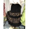 GONNA NERA ARPE A BALZE ANIMALIER