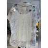 TWIN SET BIANCO FIORI MULTICOLOR CANOTTA E CAMICIA