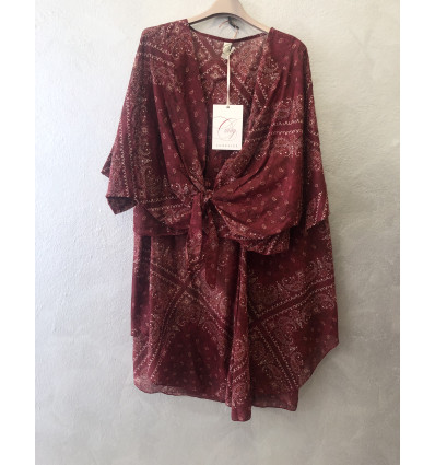 COMPLETO STAMPA BANDANA PANTALONE E KABAN
