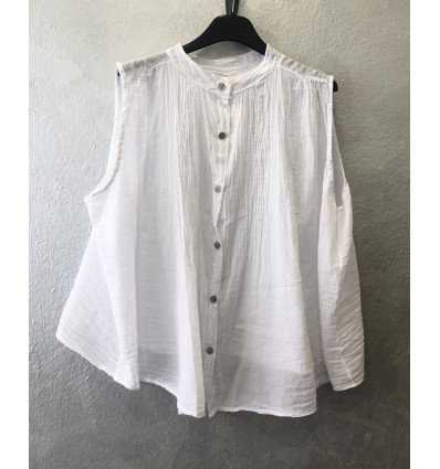 CAMICIA SMANICATA, COLLETTO ALLA COREANA