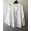 CAMICIA SMANICATA, COLLETTO ALLA COREANA