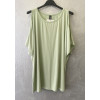 MAGLIA TINTA UNITA CON OBLO SULLE SPALLE