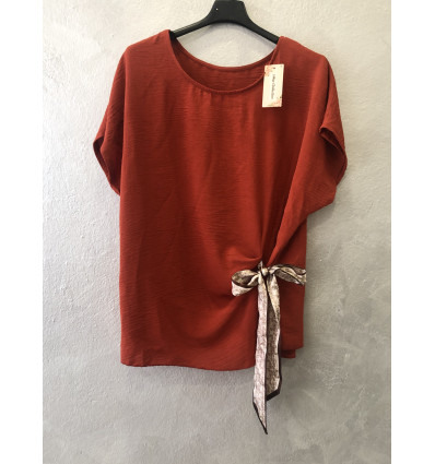 BLUSA CON FIOCCO IN RASO