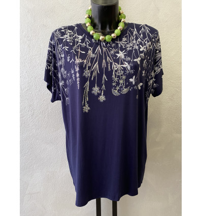 T-SHIRT FIORI E CRISTALLI