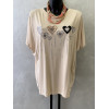 T-SHIRT CUORI E STRASS