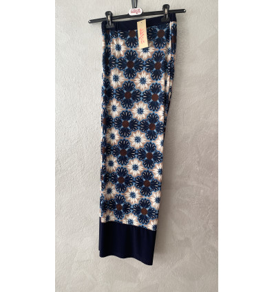 PANTALONE ARPE NERO BIANCO IN JERSEY CON ELASTICO IN VITA