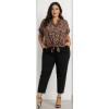 CAMICIA ANIMALIER, COLLETTO ALLA COREANA, TAGLIO A SCATOLA