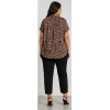 CAMICIA ANIMALIER, COLLETTO ALLA COREANA, TAGLIO A SCATOLA