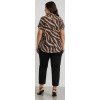 CAMICIA ANIMALIER, COLLETTO ALLA COREANA, TAGLIO A SCATOLA