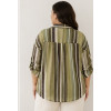 CAMICIA RIGA VERTICALE, MANICA ACCORCIABILE IN VOILE