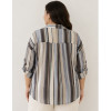 CAMICIA RIGA VERTICALE, MANICA ACCORCIABILE IN VOILE