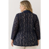 GIACCA IN PIZZO APERTA CON REVERS , FINTE TASCHE