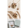 PARURE COLLANA GIROCOLLO E ORECCHINI COORDINATI MOD FIORE