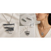 PARURE COLLANA GIROCOLLO E ORECCHINI COORDINATI MOD SILVER SCALINI