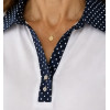 POLO COLLETTO DENIM POIS