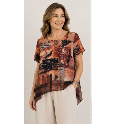 MAGLIA BRAND FUXIA FANTASIA ASTRATTA
