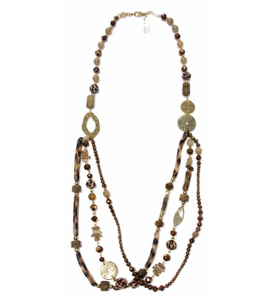 COLLANA LUNGA MOD CHANEL MULTIFILO