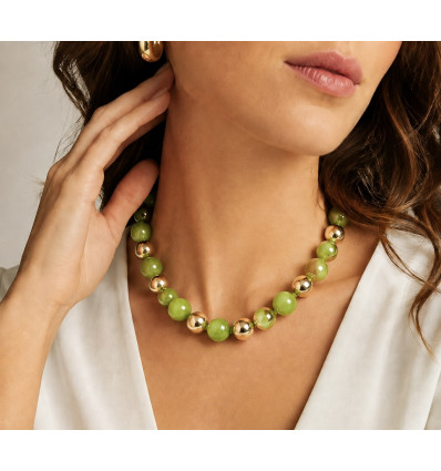 GIROCOLLO BOULE VERDI E ORO