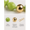 GIROCOLLO BOULE VERDI E ORO