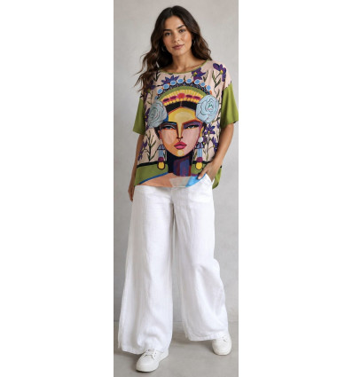 MAGLIA BRAND KEY DI PANNELLO CON VOLTO DI DONNA