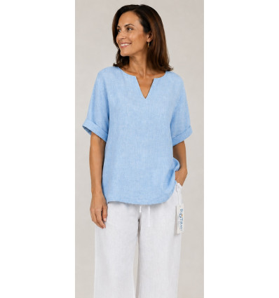 BLUSA 100% LINO MODELLO DALILA
