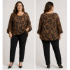 BLUSA ARPE IN RASO DI VISCOSA DRAPPEGGIO A LATO