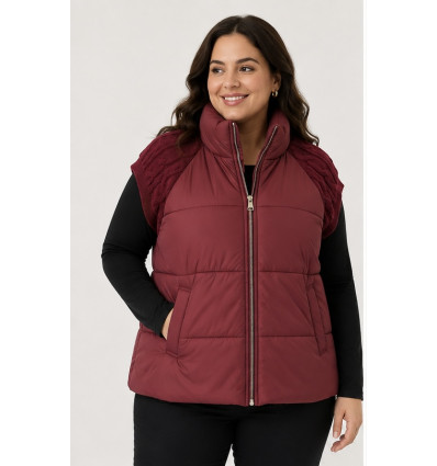 GIACCA-GILET IMBOTTITA, SMANICATA, FULL ZIP