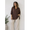 MAXI CAMICIA IN COTONE RIGA BASTONCINO