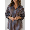 MAXI CAMICIA IN COTONE RIGA BASTONCINO