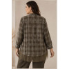 CAMICIA DOPPIATA IN TESSUTO MESH CON RUCHES DAVANTI