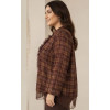 CAMICIA DOPPIATA IN TESSUTO MESH CON RUCHES DAVANTI
