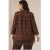 CAMICIA DOPPIATA IN TESSUTO MESH CON RUCHES DAVANTI