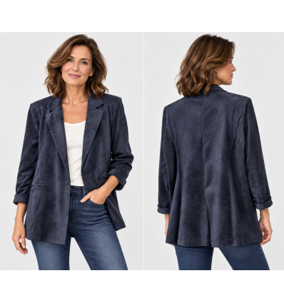 BLAZER IN SIMILPELLE EFFETTO ANTICATO, MONOBOTTONE BRAND MARZIA B