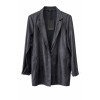 BLAZER IN SIMILPELLE EFFETTO ANTICATO, MONOBOTTONE BRAND MARZIA B