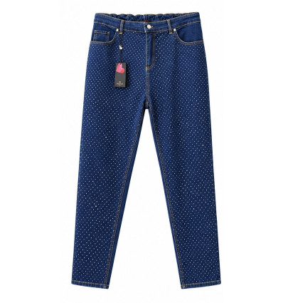 JEANS SOPHIA CURVY STRASS/BORCHIETTE APPLICATI