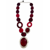 COLLANA IN RESINA CON CENTRALE COLORE BORGOGNA