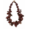 COLLANA IN TESSUTO BOULE CIOCCOLATO