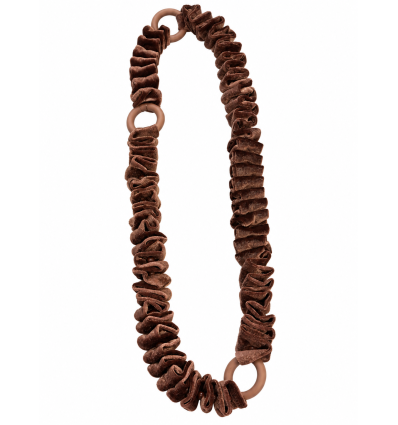 COLLANA IN VELLUTO ARRICCIATO CON ELEMENTI IN GOMMA