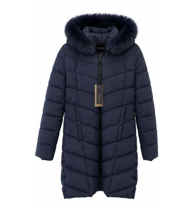 PIUMINO BLU SPALMATO LUREX