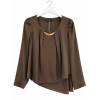 BLUSA IN RASO CON ELEMENTO DORATO ESSENTIAL