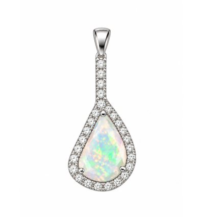 PENDENTE IN ARGENTO 925 E OPALE LAV. DOUBLET