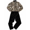COMPLETO TUTA NERO ANIMALIER IN CINIGLIA