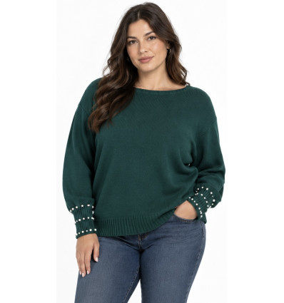MAGLIONCINO POLSI DI PERLE SOPHIA CURVY