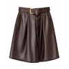 BERMUDA IN SIMILPELLE CON TASCHE E CINTURA BRAND MARZIA B